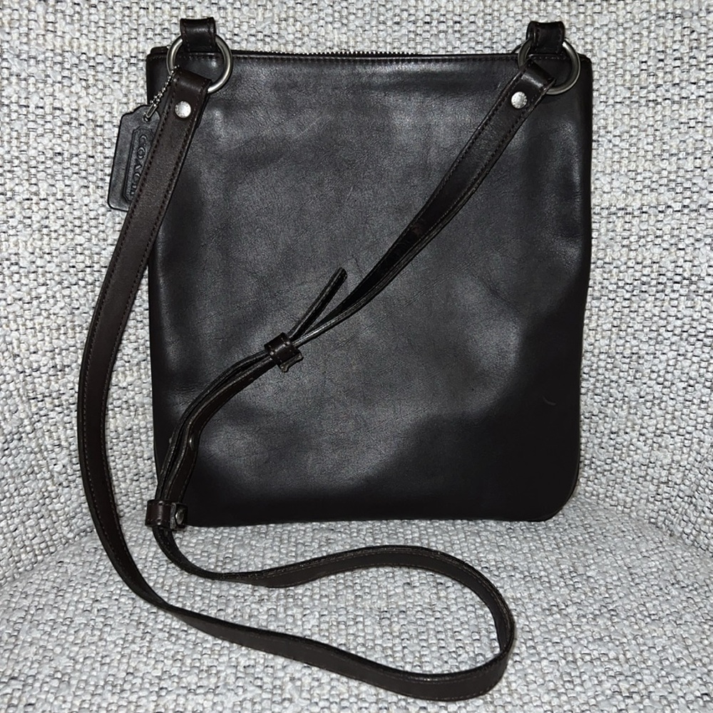 Vintage Coach EOC-9457 CHELSEA SLIM DARK Crossbody Leather
